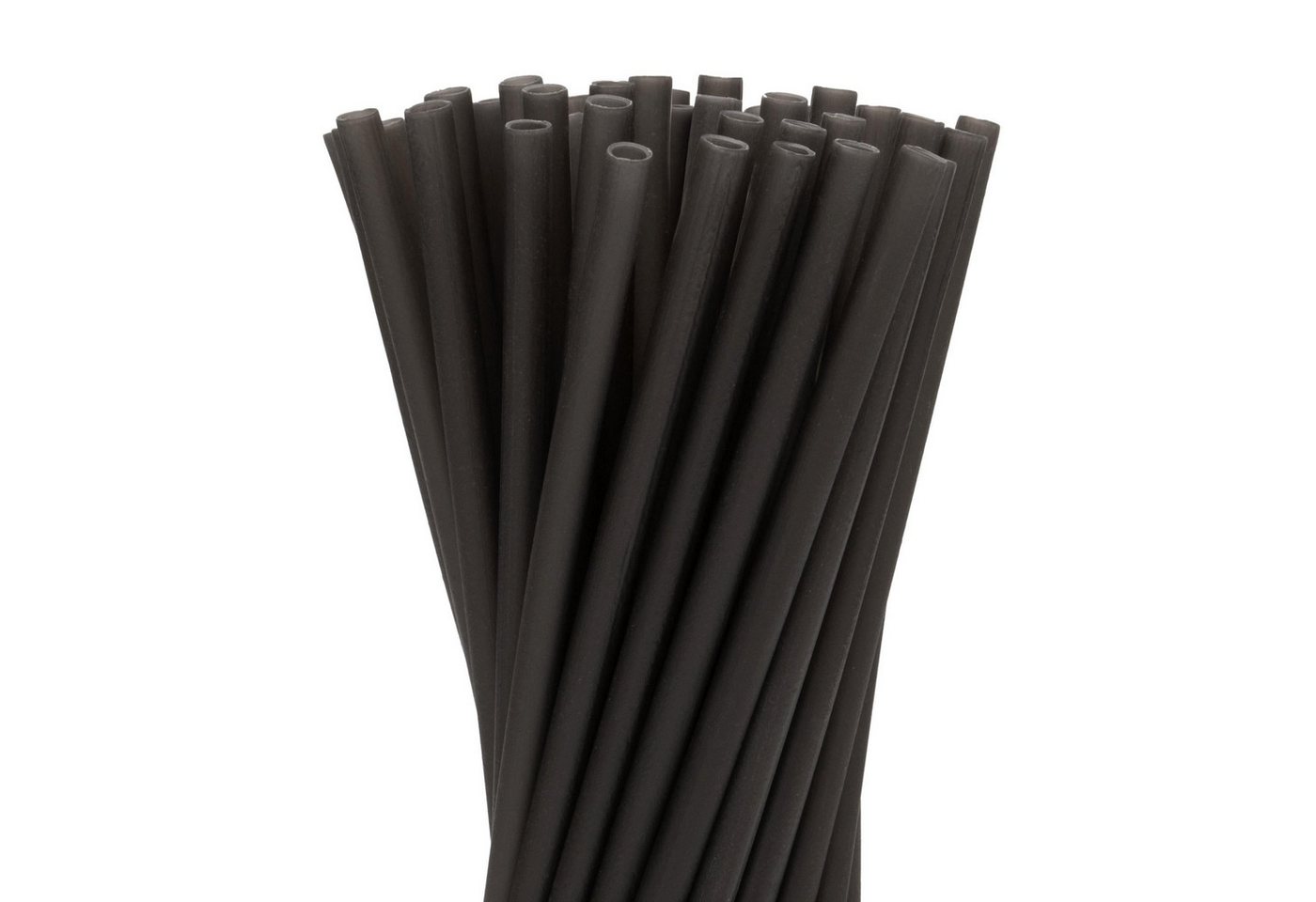 wisefood Trinkhalme 100-tlg., Essbare Reisstrohhalme, schwarz, Ø 0,5 x 22,5 cm, (100-tlg)