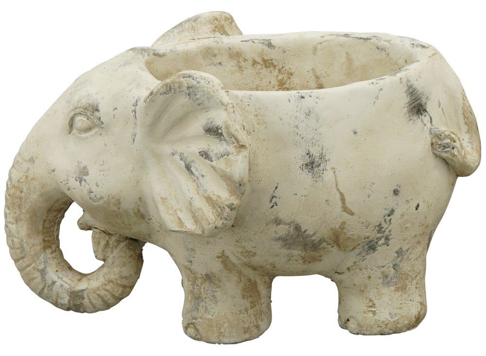 matches21 HOME & HOBBY Blumentopf »Blumentopf Elefant Pflanztopf Zement  weiß 20,5x13,5x13,5 cm« (1 St) online kaufen | OTTO