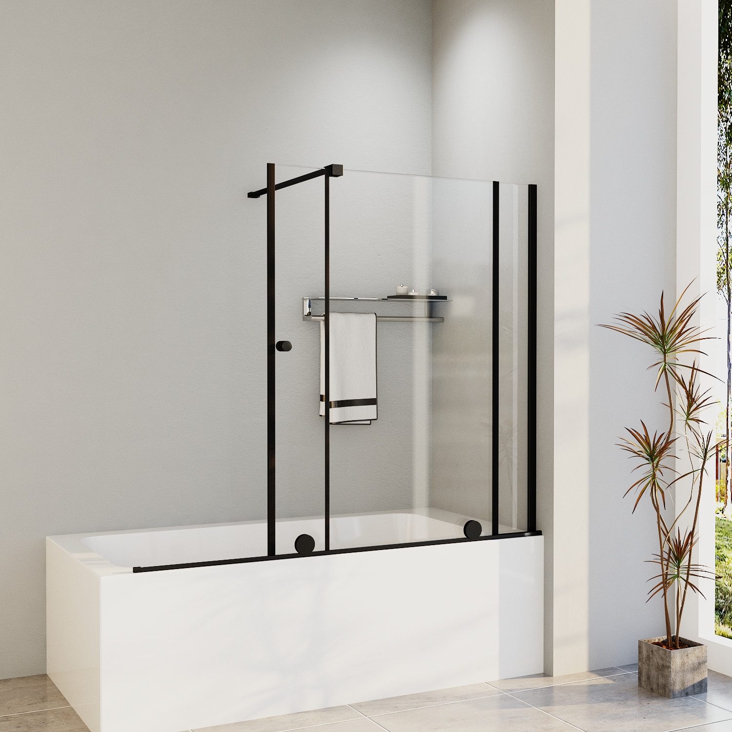 Hopibath Badewannenaufsatz Schiebetür Duschwand für Badewanne mit Schiebetü günstig online kaufen