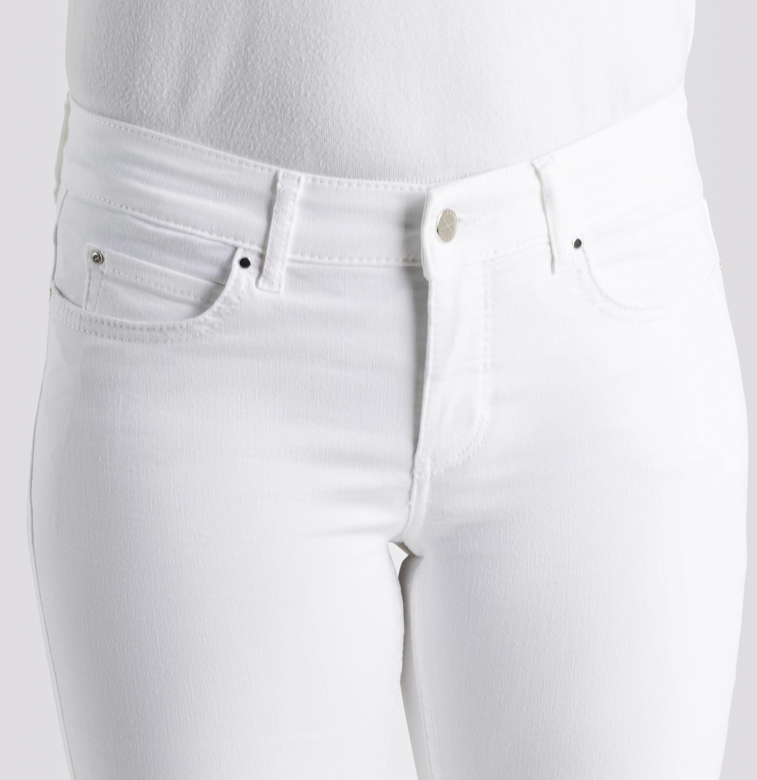 Skinny Sitz sorgt den perfekten Qualität Dream für whitedenim Skinny-fit-Jeans Hochelastische MAC