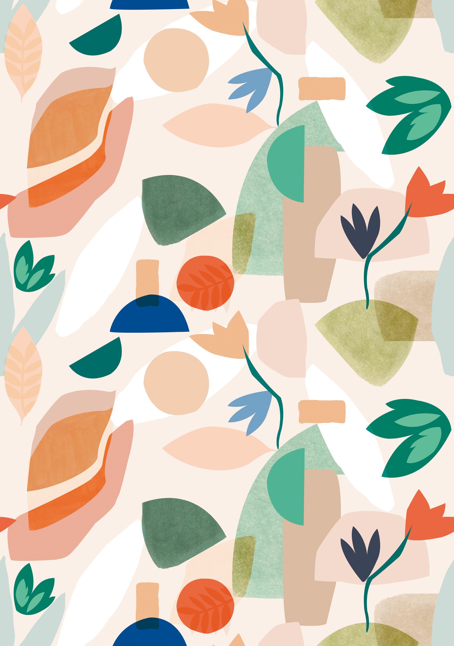 Fototapete Pieces in Orange, Roomblush - RB254