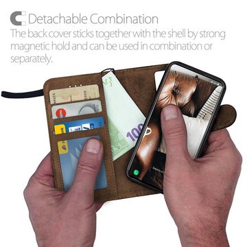 MyGadget Handyhülle Flip Case Klapphülle für Samsung Galaxy A51, Magnetische Hülle aus Kunstleder Klapphülle Kartenfach Schutzhülle