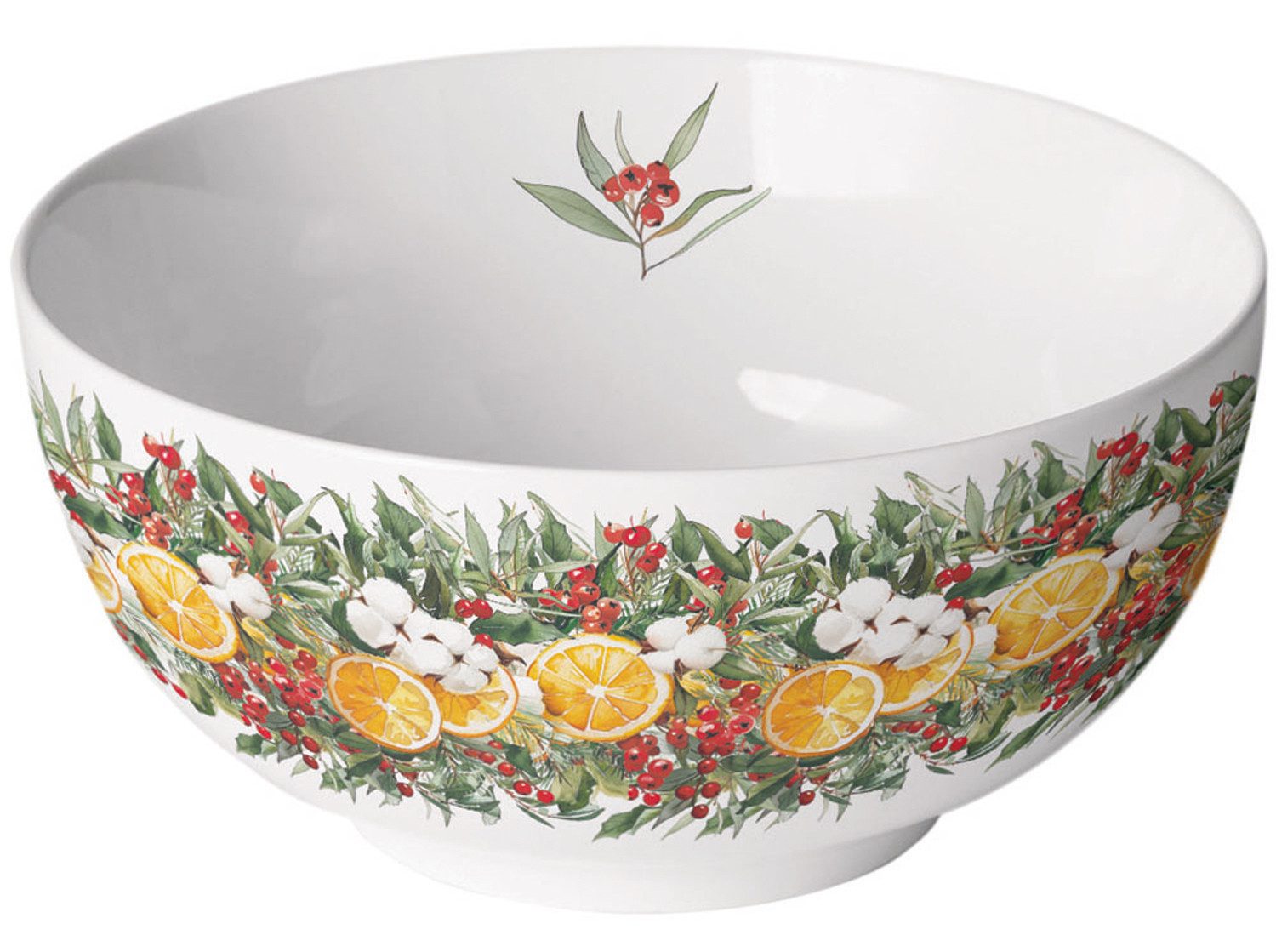 Ambiente® Müslischale Winter oranges, Porzellan, (1-tlg), Porzellan-Schüssel New Bone China Ø 14 Höhe 6,5cm Volumen ca.0,4l