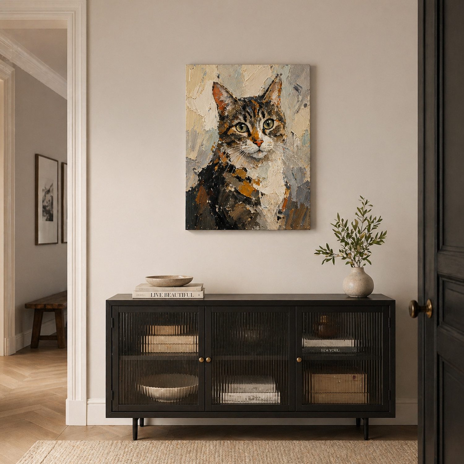 M MERCEO Leinwand Künstlerleinwand 50x70cm 2er Set - Weiße Leinwand zum Bemalen, 2er-Set Leinwand 50x70cm (zum Bemalen, Baumwolle, Keilrahmen, 280g/m) – Bild 4 von 5