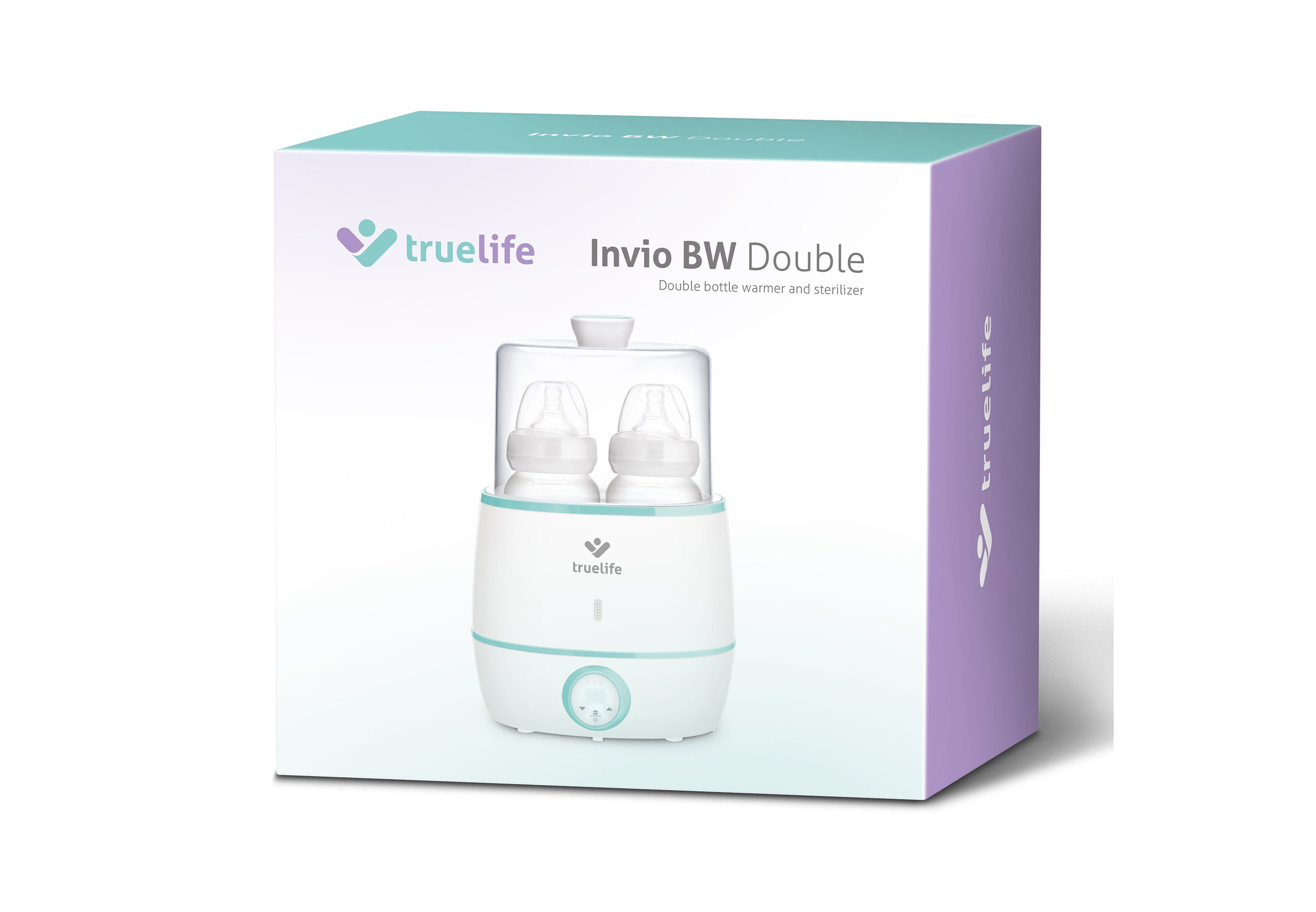 TrueLife Babyflaschenwärmer Invio BW Double, praktischem Sterilisator mit