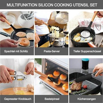 DOPWii Kochbesteck-Set Kochbesteck-Set,18-tlg Küchenhelfer Set,Silikon-Küchenutensilien Set (18-tlg)