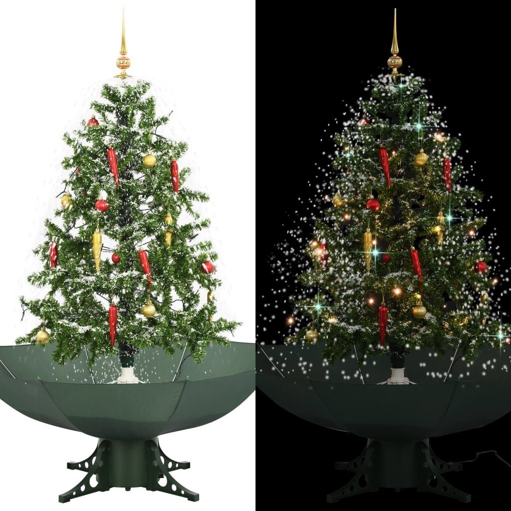 furnicato Künstlicher Weihnachtsbaum Grün Weihnachtsbaum cm Schneiender mit Schirmfuß 140