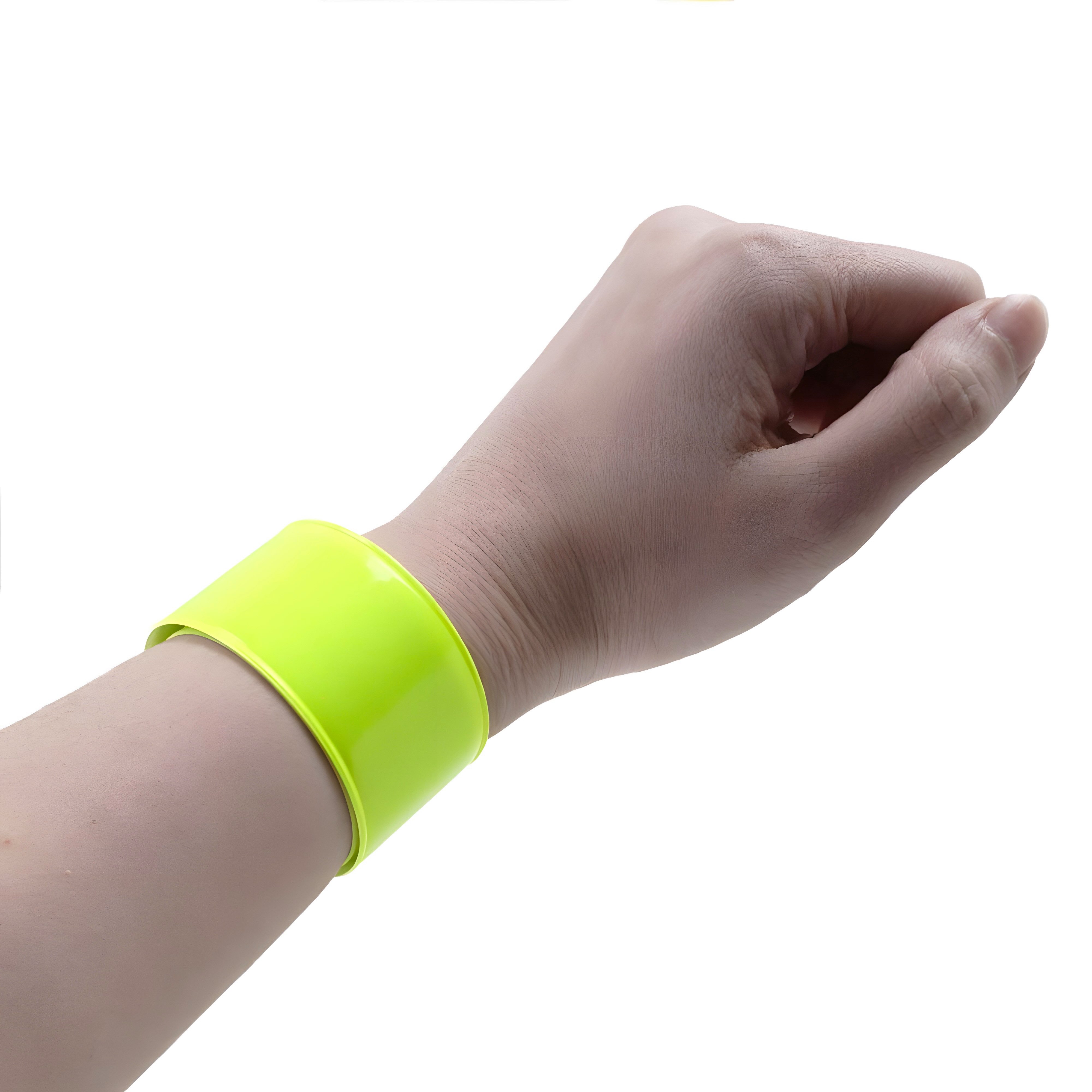AVANA Reflektorband reflektierendes Schnapparmband Reflektor Armband Klatscharmband Joggen, Fahrrad, Leuchtarmband, Neon-Gelb