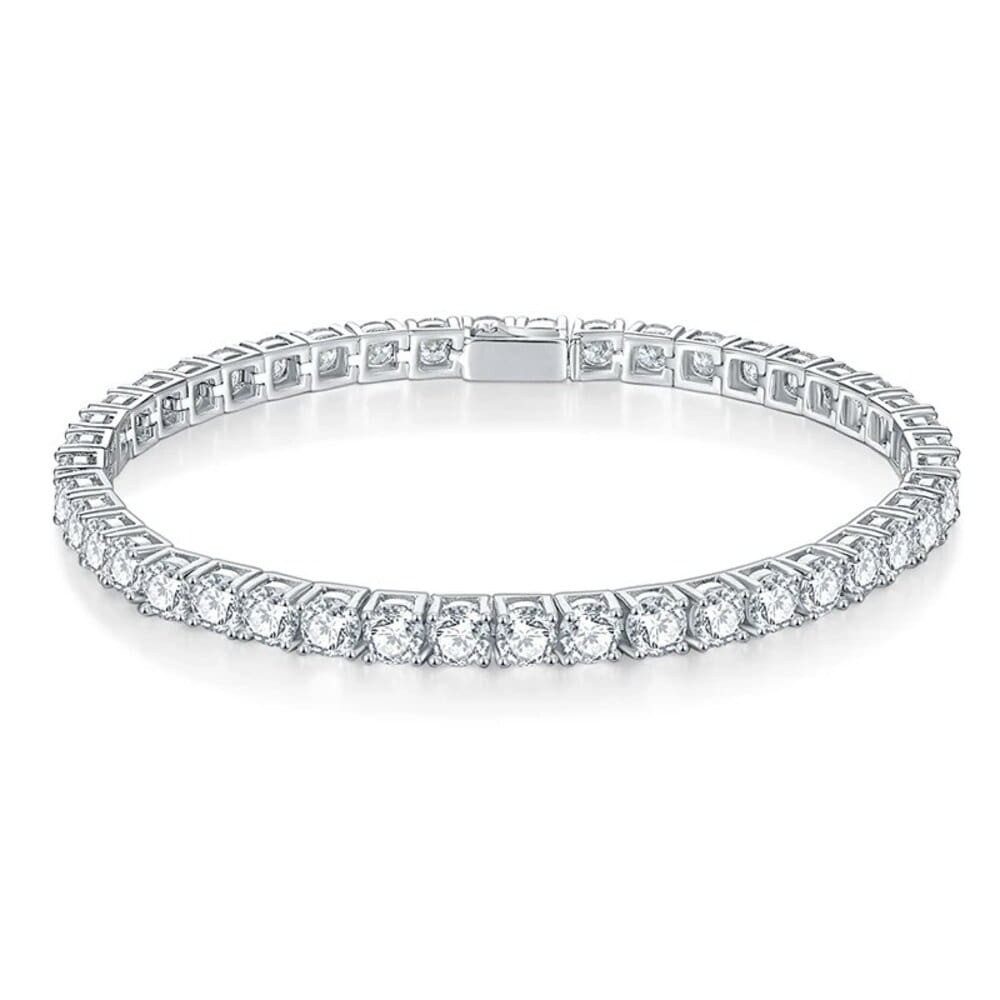 Tennisarmband Funkelndes Tennisarmband Unisex 925 Sterling Silber 4mm
