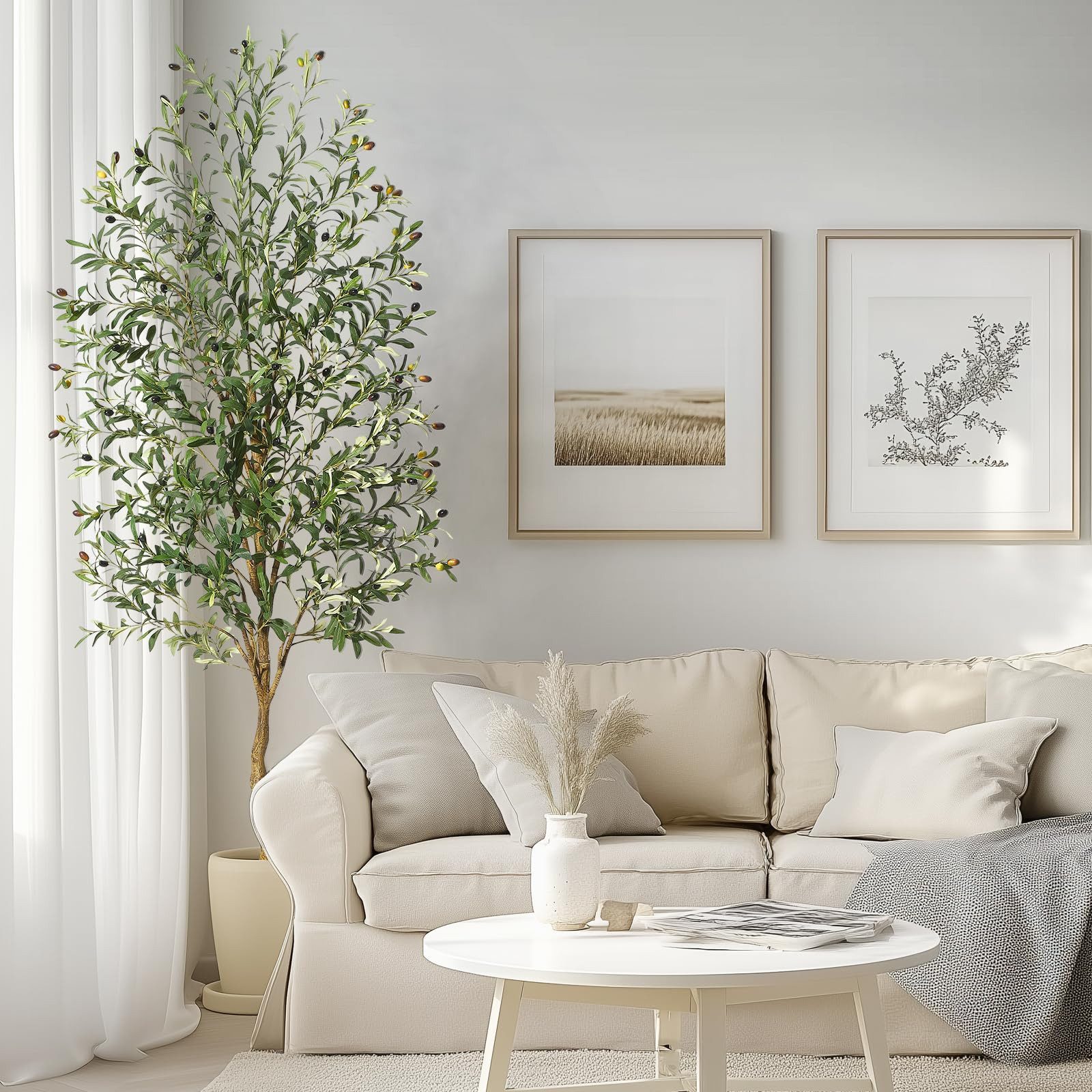 Kunstbaum Künstlicher Olivenbaum Künstliche Pflanzen Höhe 120cm/150cm/180cm Olive, GarveeMore, Höhe 150 cm – Bild 2 von 5