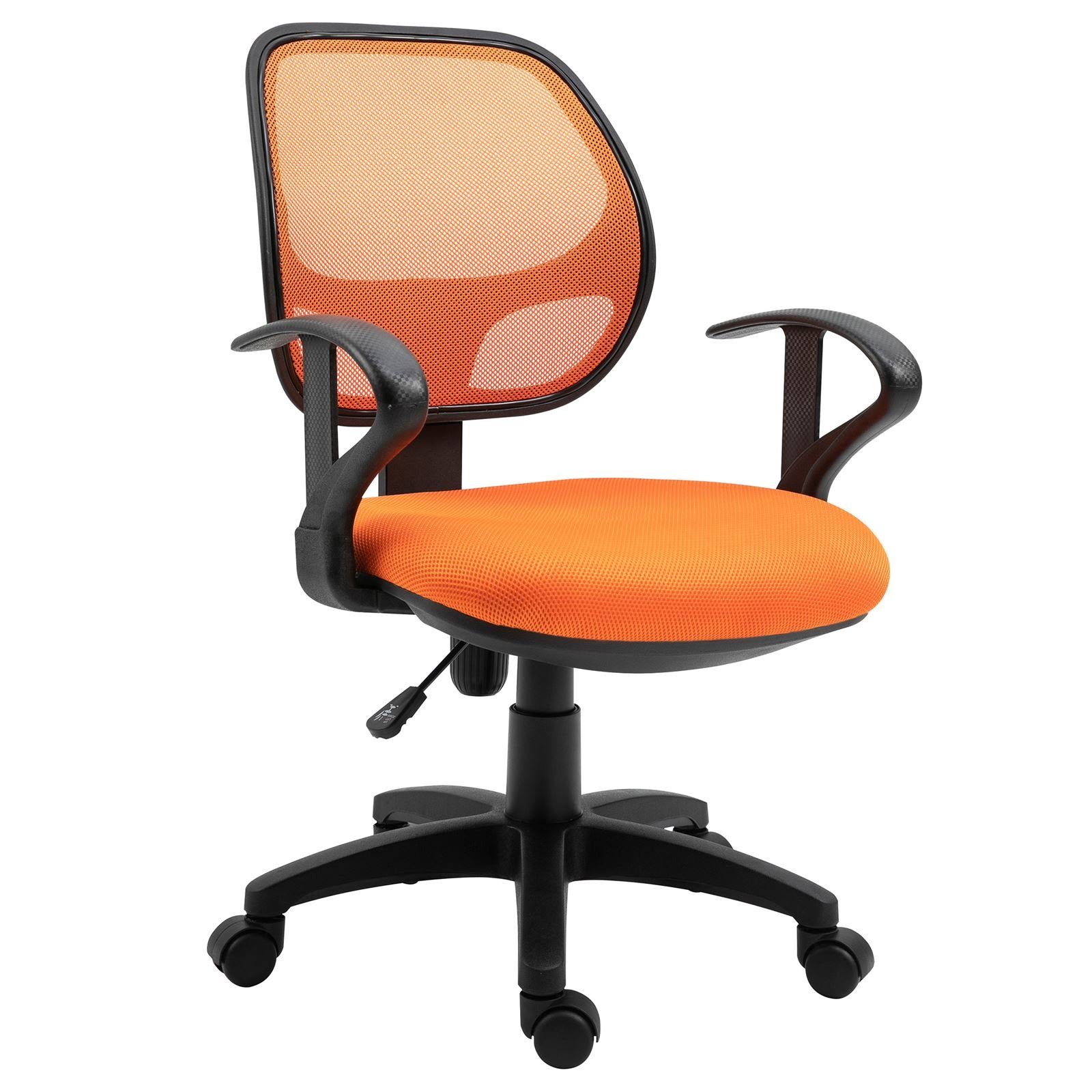 IDIMEX Drehstuhl COOL, Kinderdrehstuhl Schreibtischstuhl Drehstuhl atmungsaktiver Bezug Farba orange