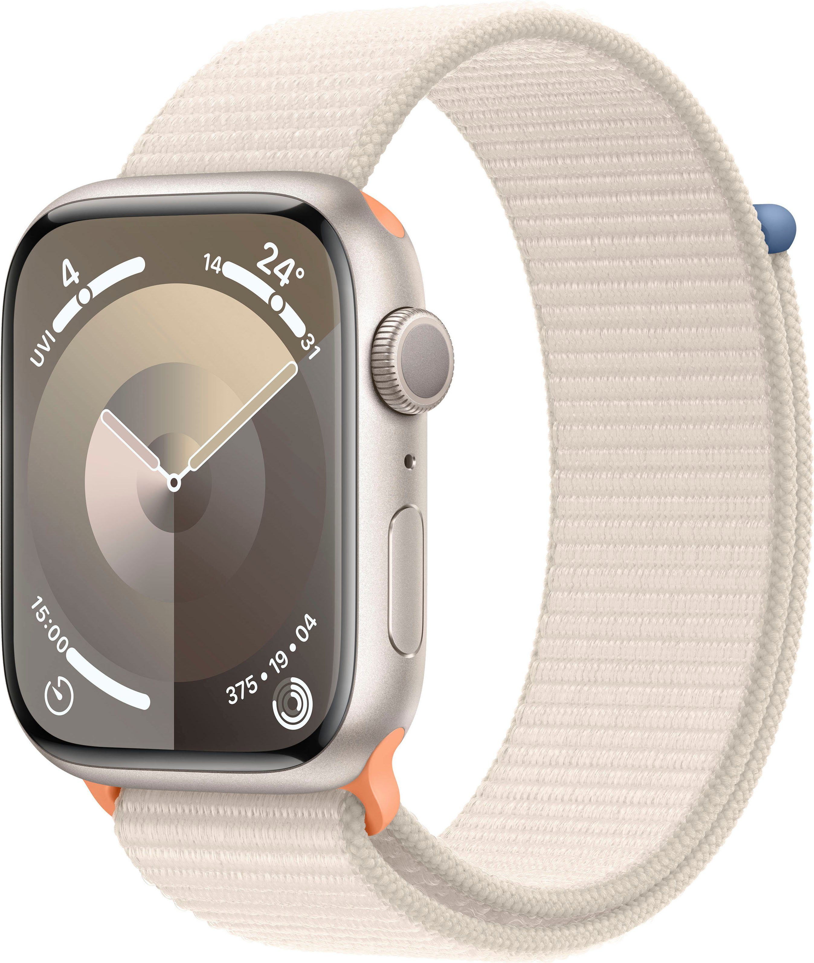 Apple Watch Series 9 Loop OS | Polarstern 10), Aluminium 45mm (4,5 GPS cm/1,77 Smartwatch Zoll, Sport Polarstern Watch