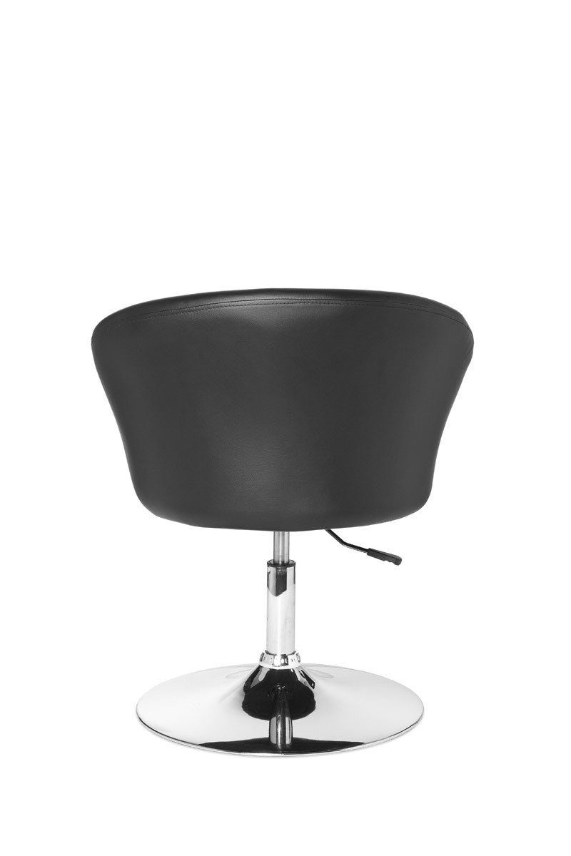 DESIGN LIFT | KADIMA Loungesessel Schwarz mit - Armlehnen, | Chill-Sessel Schwarz Höhenverstellbar verstellbarer Drehbar, Schwarz Retro-Stil Sitzhöhe,