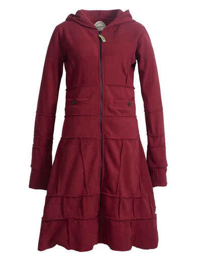 Vishes Kurzmantel »Langer warmer Fleece Wintermantel mit Kapuze« Elfen, Goa, Ethno, Gothik Style