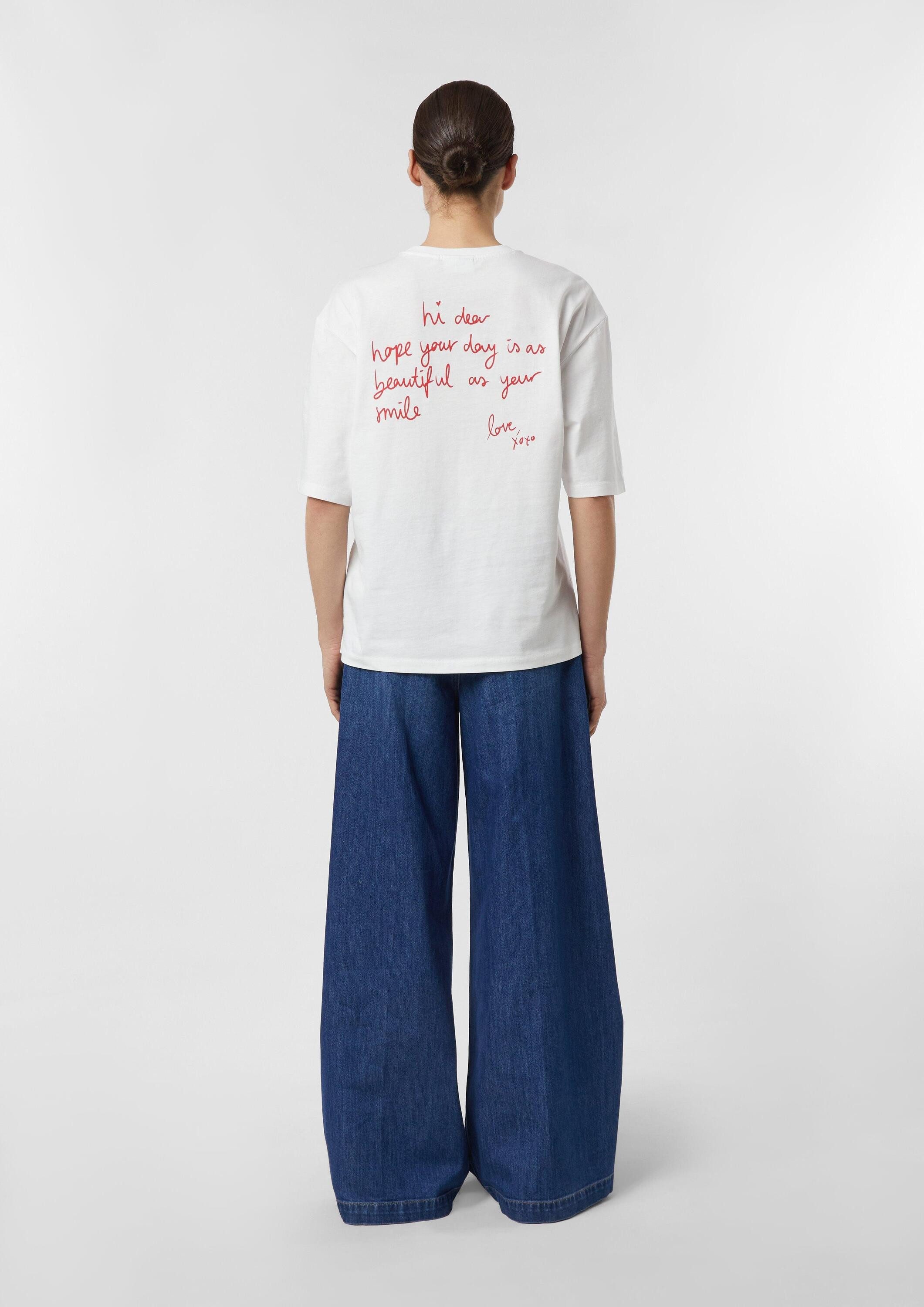 comma Kurzarmshirt T-Shirt Oversized Shirt mit Artwork