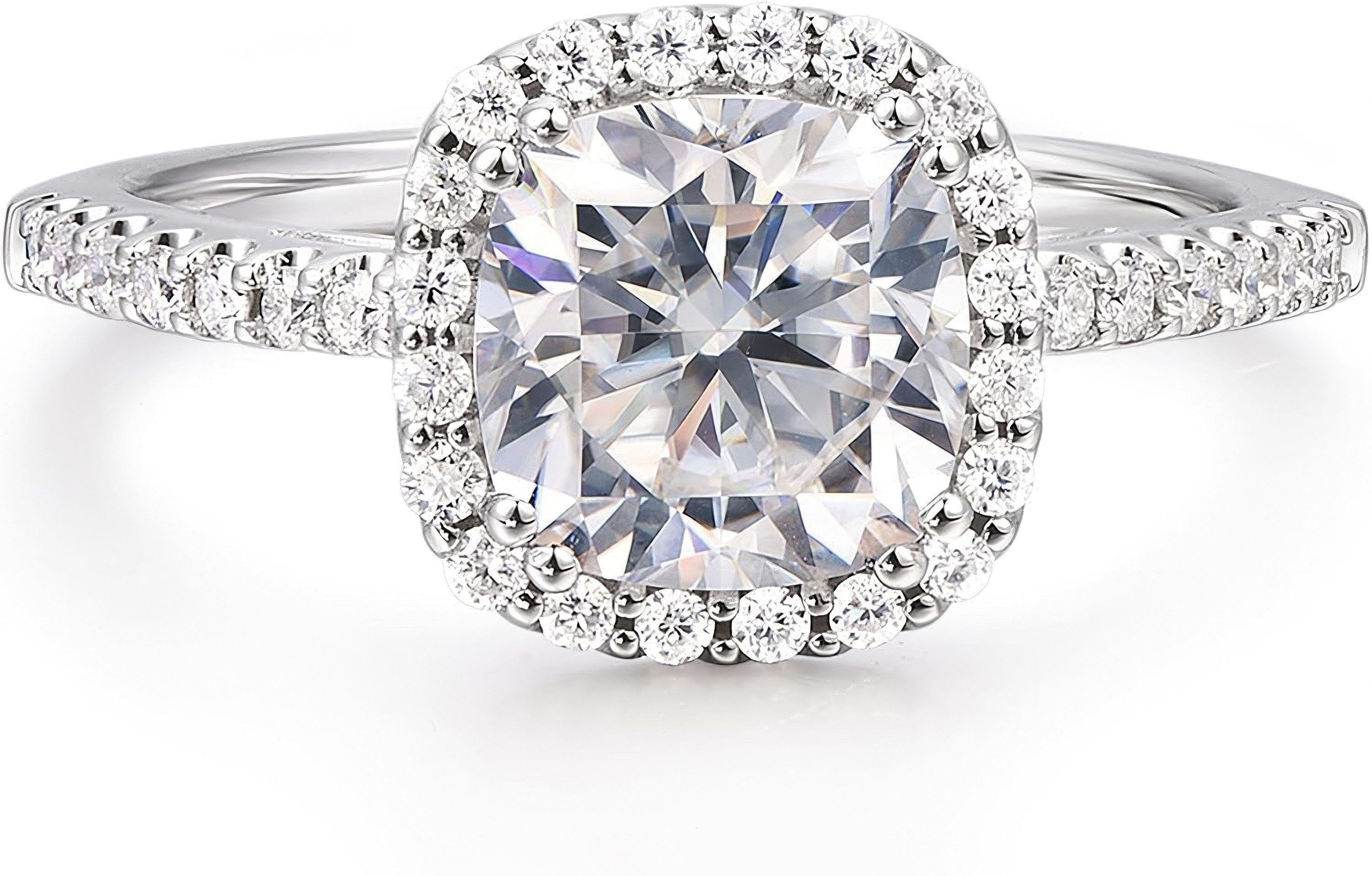 Jumpeak Diamantring Damen 585 Echtgold Ring, Damen Diamantring, 2CT Lab-Zuc günstig online kaufen