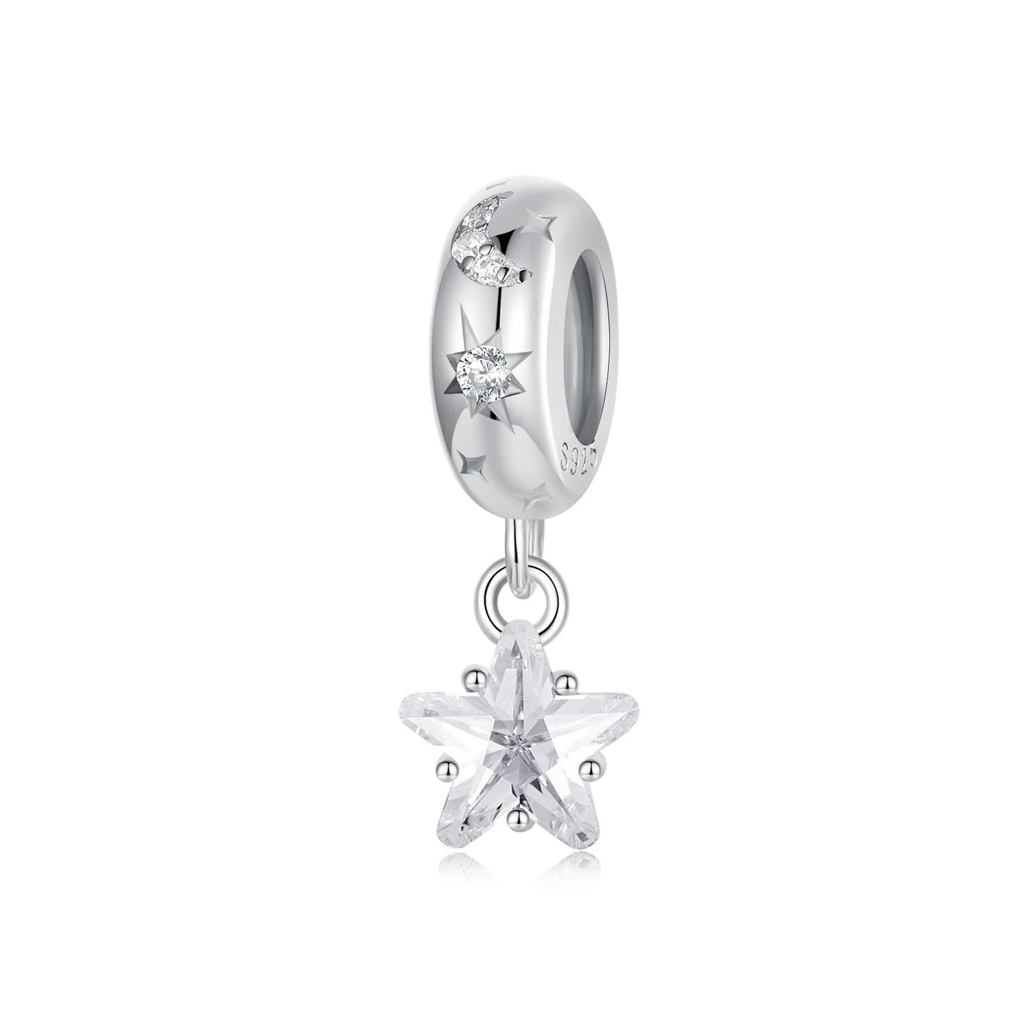 MOPUEA Charm Schmetterling 925 Sterling Silber Tier Charm Stern-Anhänger, für Charm Armbänder (1-tlg., Geeignet für Damen und Mädchen als Charm Anhänger für Armbänder)