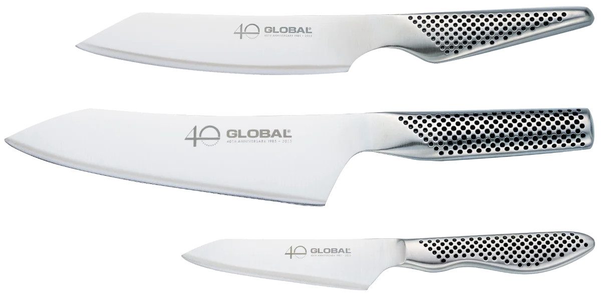 GLOBAL Ножи-Set Global G-458110/AB Set: Kiritsuke, Gemüsemesser, Allzweckmesser, G-458110/AB