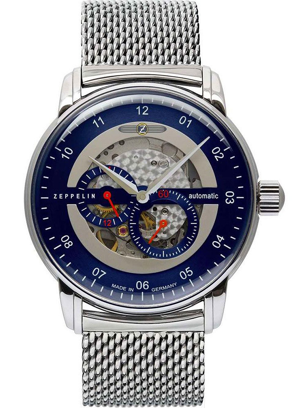 ZEPPELIN Automatikuhr Zeppelin 8664M-3 New Captains Line Automatik Herrenuhr 43mm 5ATM Zeppelin 8664M-3 New Captains Line Automatik Herrenuhr 43mm 5ATM