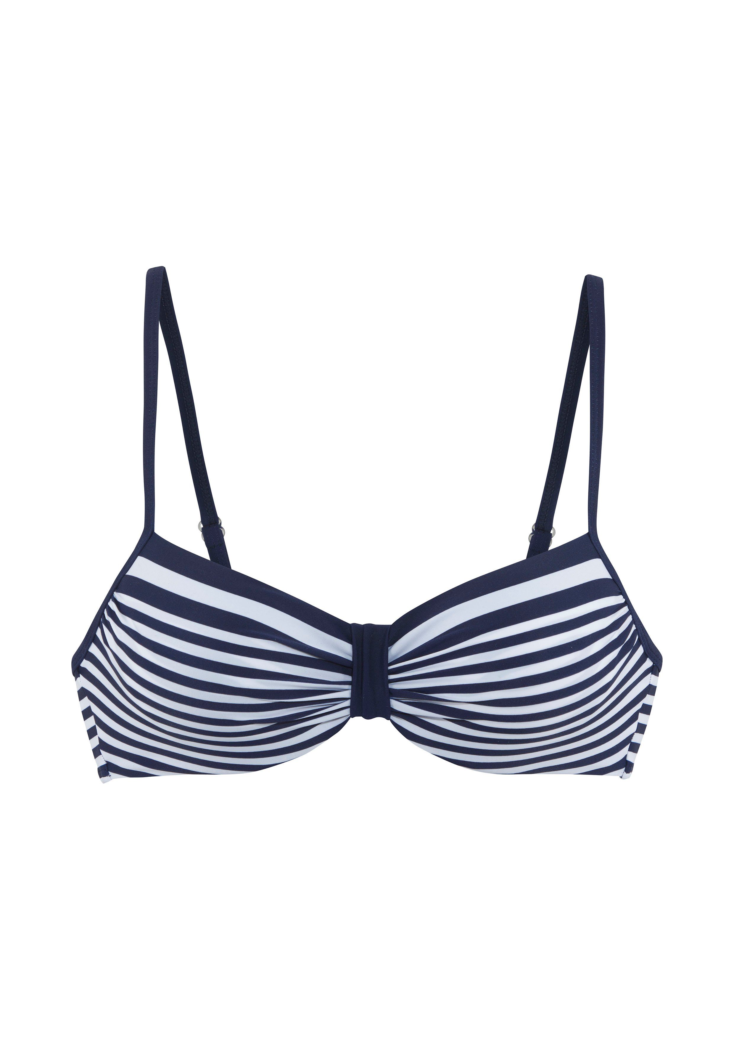 LASCANA Bügel-Bikini-Top Myst, mit platziertem Streifen-Design günstig online kaufen