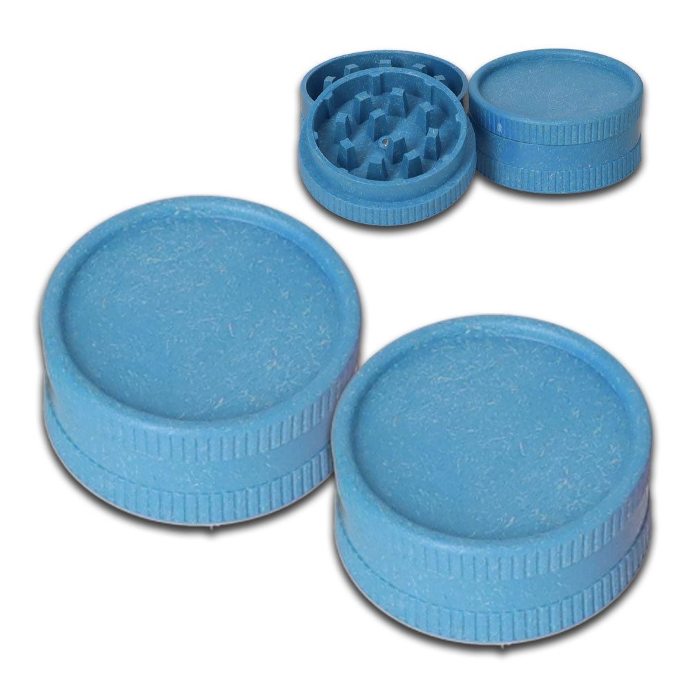 Coumo Kräutermühle 2x Grinder Crusher, Eco Kräutermühle Kunststoff, ⌀ 5,5 cm, 2-teilig