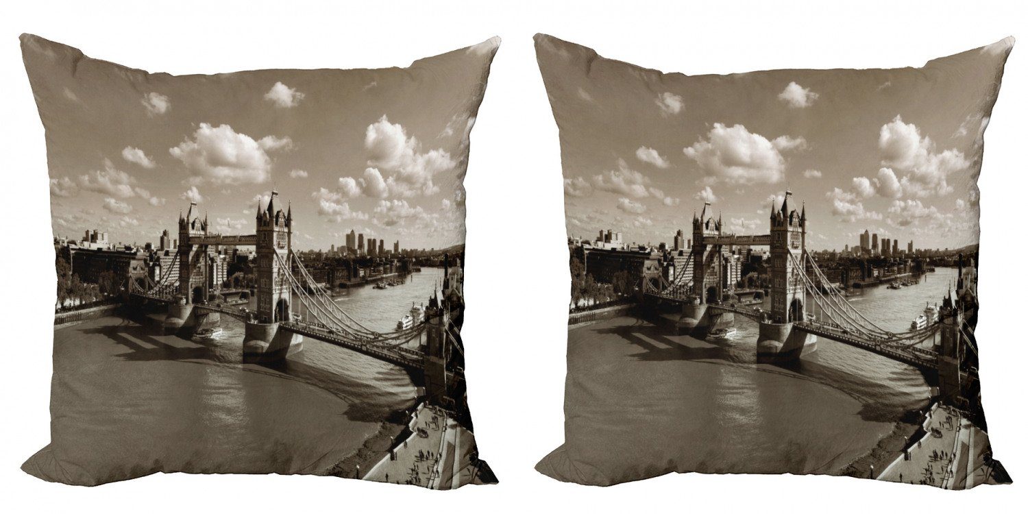 Kissenbezüge Modern Accent Doppelseitiger Digitaldruck, Abakuhaus (2 Stück), Reise Tower Bridge und der Himmel