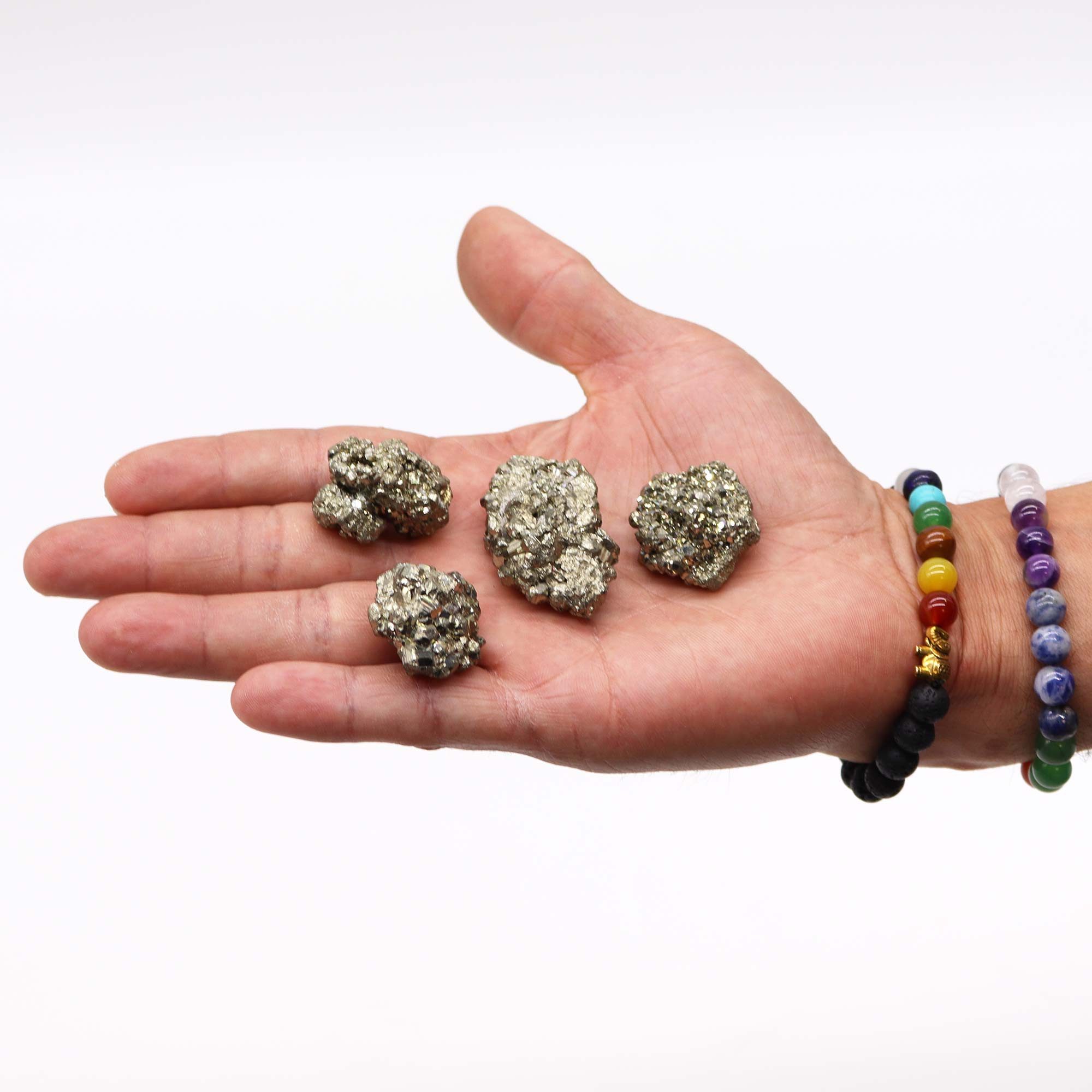 Bali-Homedecor Stein Peruanischer Pyrit – Erste Klasse, mittlere Größe – (200 g, ca.