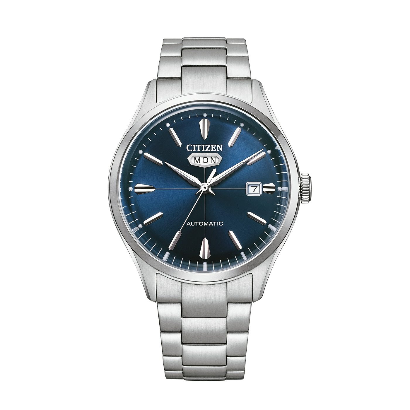 Citizen Automatikuhr Crystal Seven NH8391-51LC, Armbanduhr, Herrenuhr, Mechanische Uhr, Edelstahlarmband, analog
