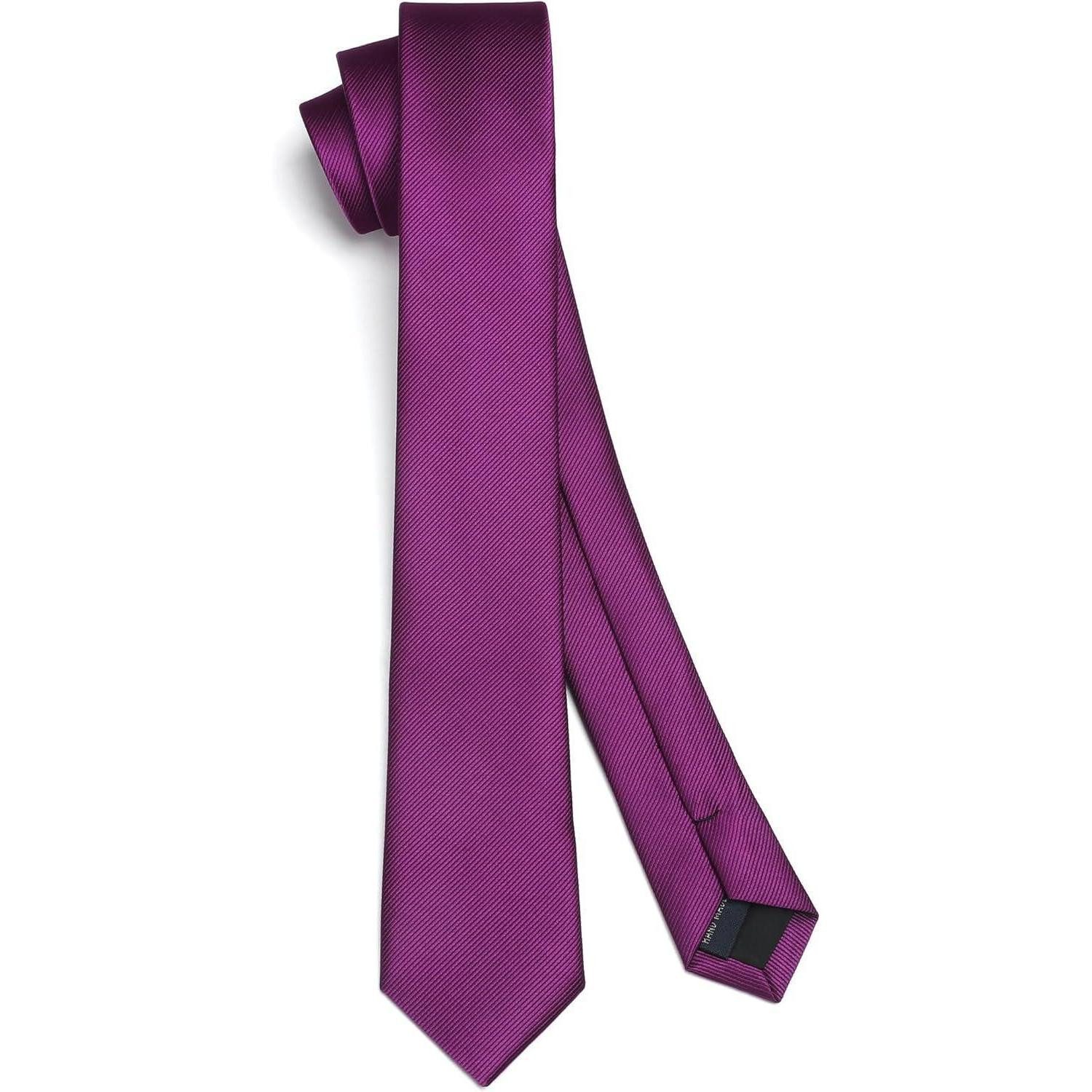 LuxusKollektion Krawatte Krawatte Herren Seide 6cm Hochzeit Party Business Schlipse Dunkellila