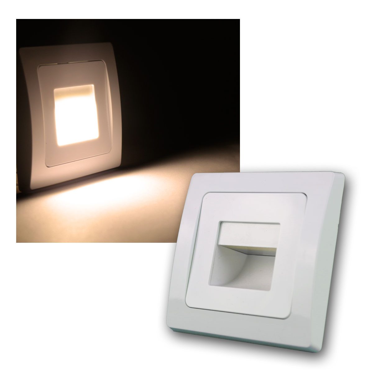 ChiliTec LED Einbauleuchte DELPHI LED Einbauleuchte "COB" weiß 110lm 80x80mm