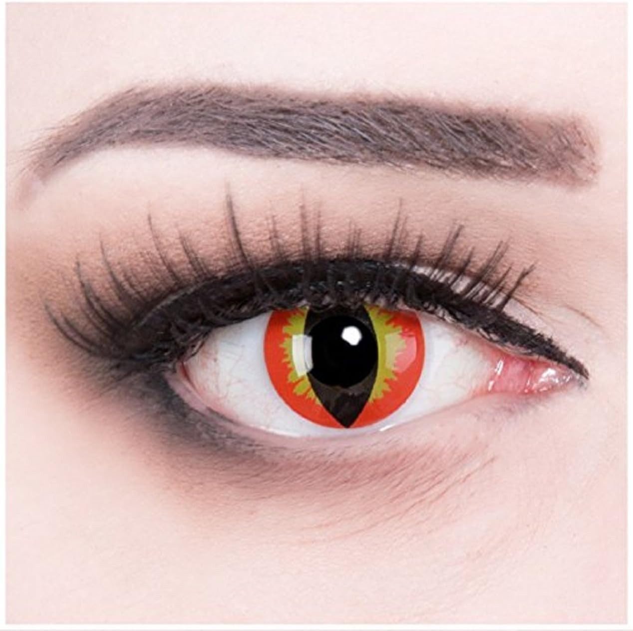 MeralenS Jahreslinsen orangene 'Dragon Eye' Manga Fun Linsen 1 Paar. Halloween & Cosplay