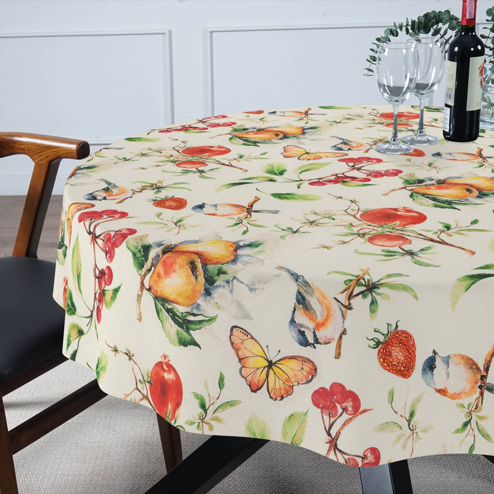 ANRO Tischdecke Stoff Digitalprint Tischtuch EasyClean ACRYL Beschichtet Tischwäsche (Einzelstück 1-tlg), auch als Gartentischdecke - ACRYL Beschichtet