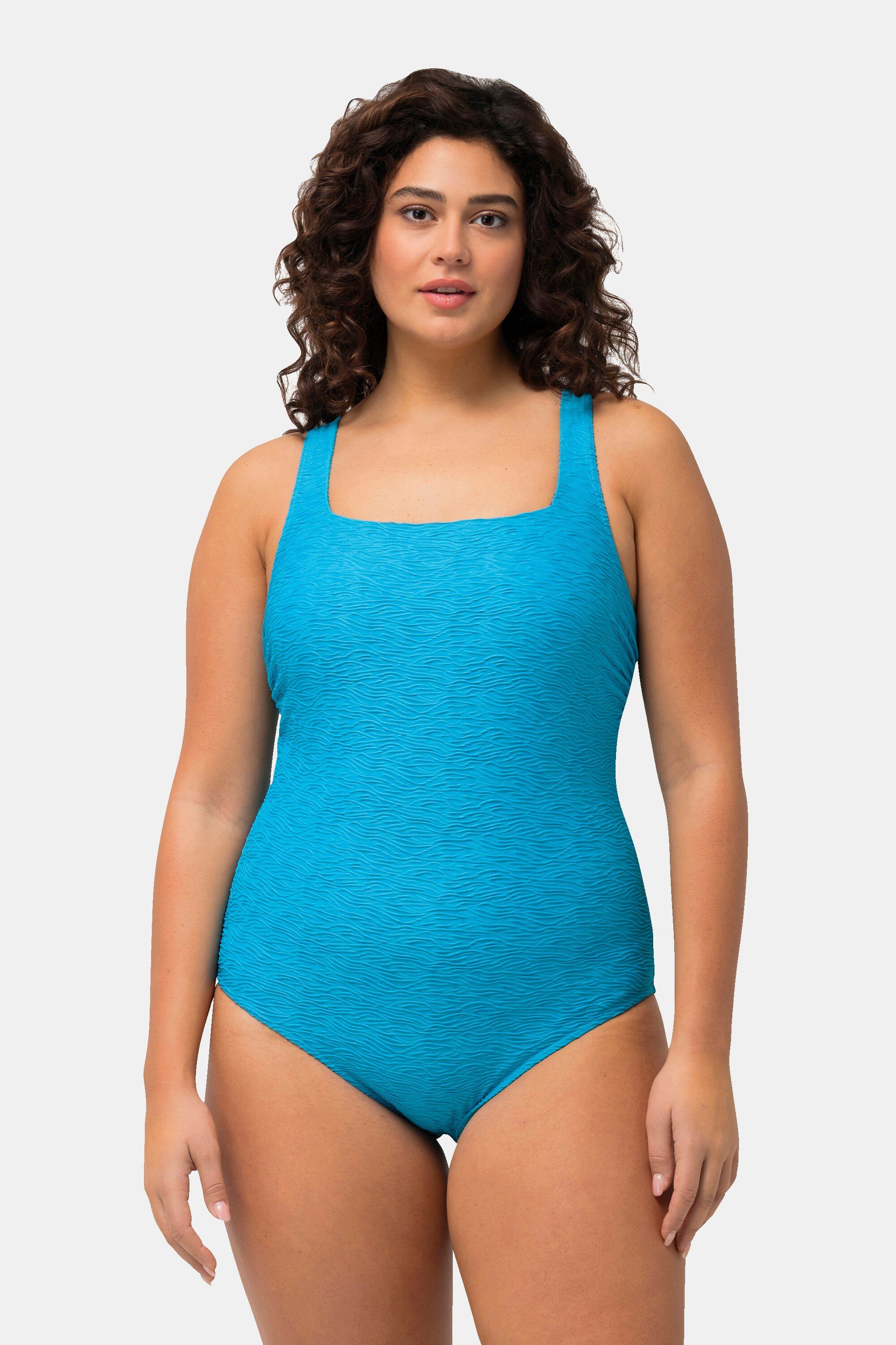 Ulla Popken Badeanzug Badeanzug Wellenstruktur Softcups günstig online kaufen