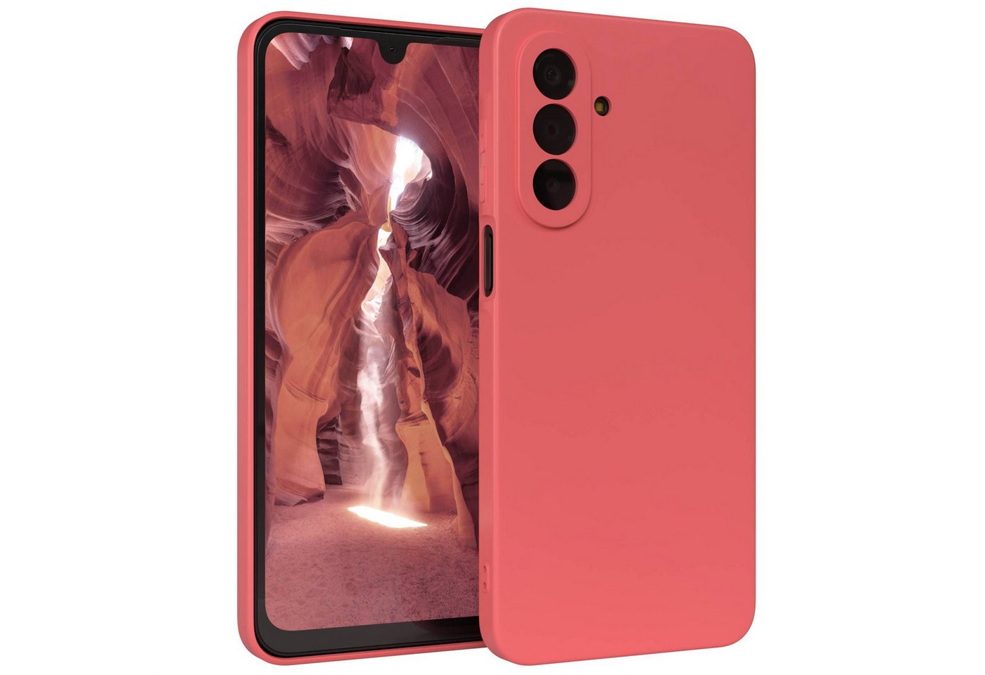 EAZY CASE Handyhülle TPU Hülle für Samsung Galaxy A17 6,7 Zoll, Schutzhülle mit Kameraschutz stoßfest Telefonhülle Matt Rot / Hellrot