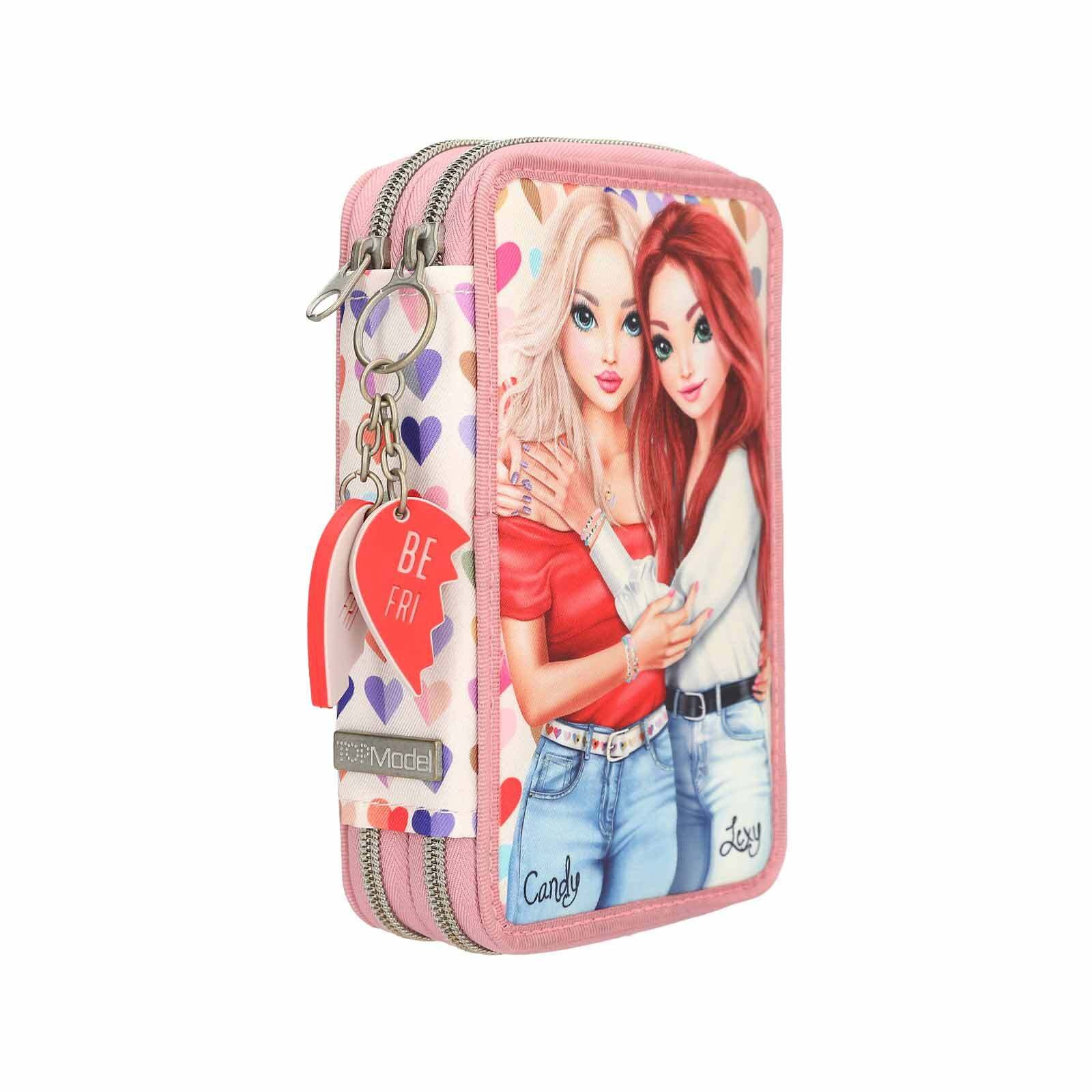 Depesche Federmäppchen TOPModel 2-Fach Federtasche HEART TO HEART, (1-tlg)