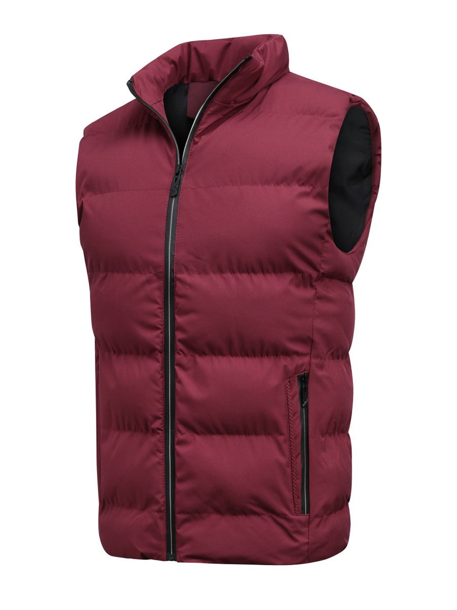 YOUTHUP Steppweste Lässige Herrenweste mit Stehkragen