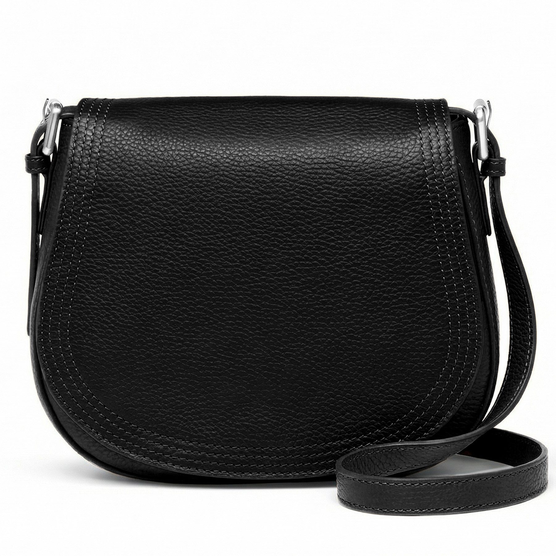 FEYNSINN Rucksack echt Leder Crossbody Damen Schultertasche & Umhängetasche verstellbar, 2in1 Crossbody, Schultertasche mit Reißverschluss Leder Damen schwarz