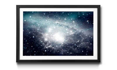 WandbilderXXL Bild mit Rahmen Galaxy, Weltraum, Wandbild, in 4 Größen erhältlich