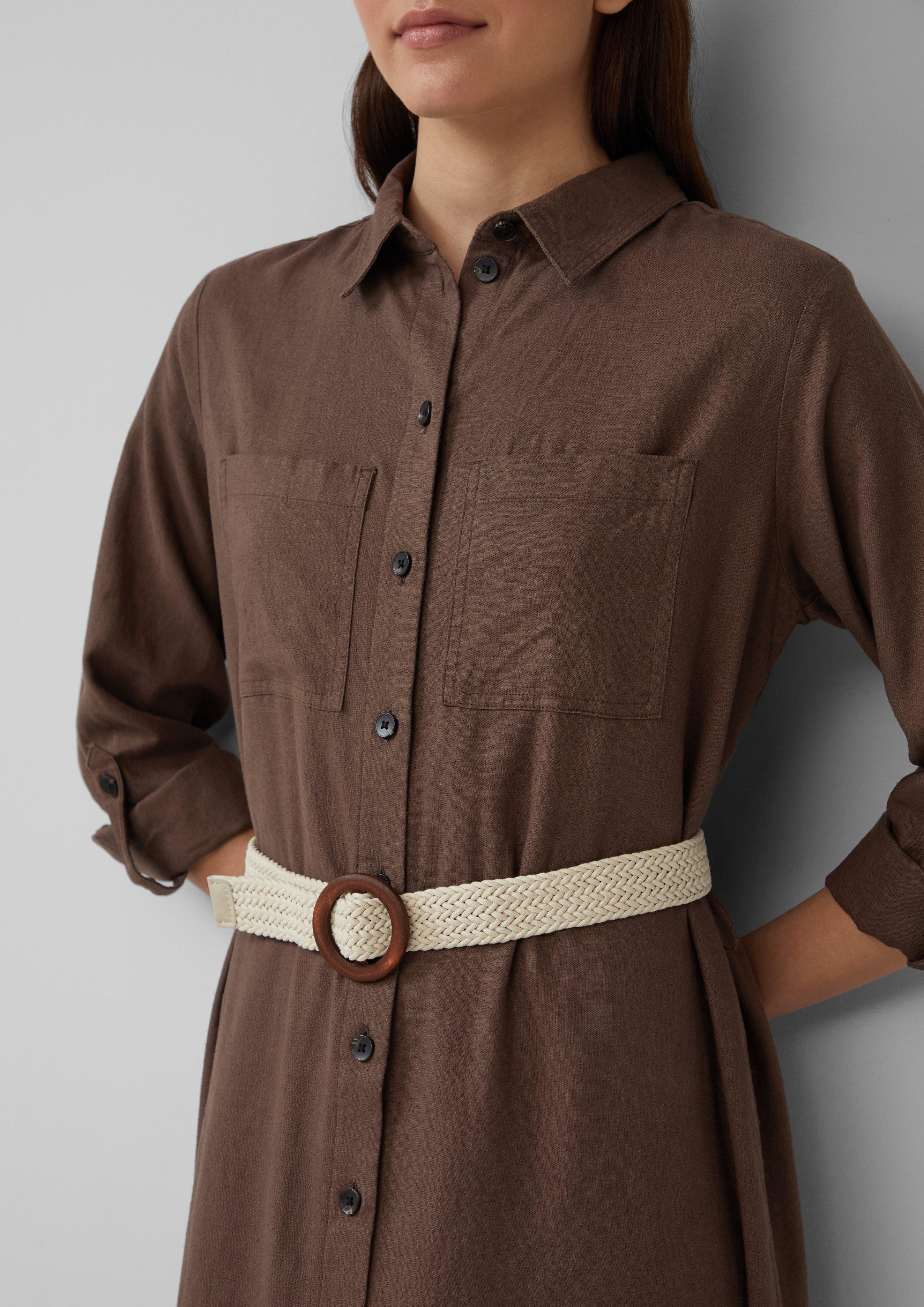 s.Oliver Maxikleid Hemdblusenkleid im Relaxed Fit günstig online kaufen