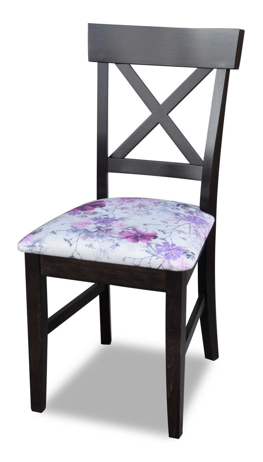 (1 JVmoebel Design Textil Stuhl Holz St) Stuhl Modern Sitz Polster Schwarz Klassischer Braun
