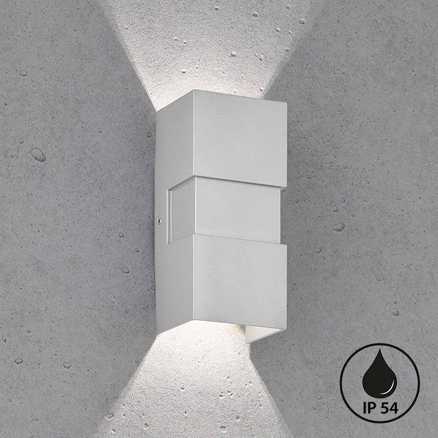 FISCHER & HONSEL LED Außen-Wandleuchte Oslo, LED fest integriert, Warmweiß