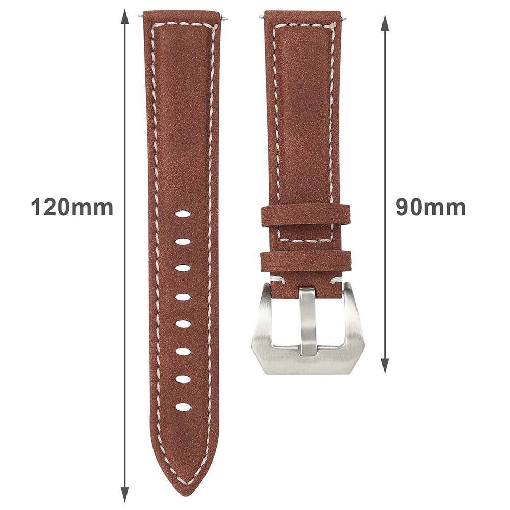 BTTO Smartwatch-Armband Leder Uhrenarmband mit Edelstahl günstig online kaufen