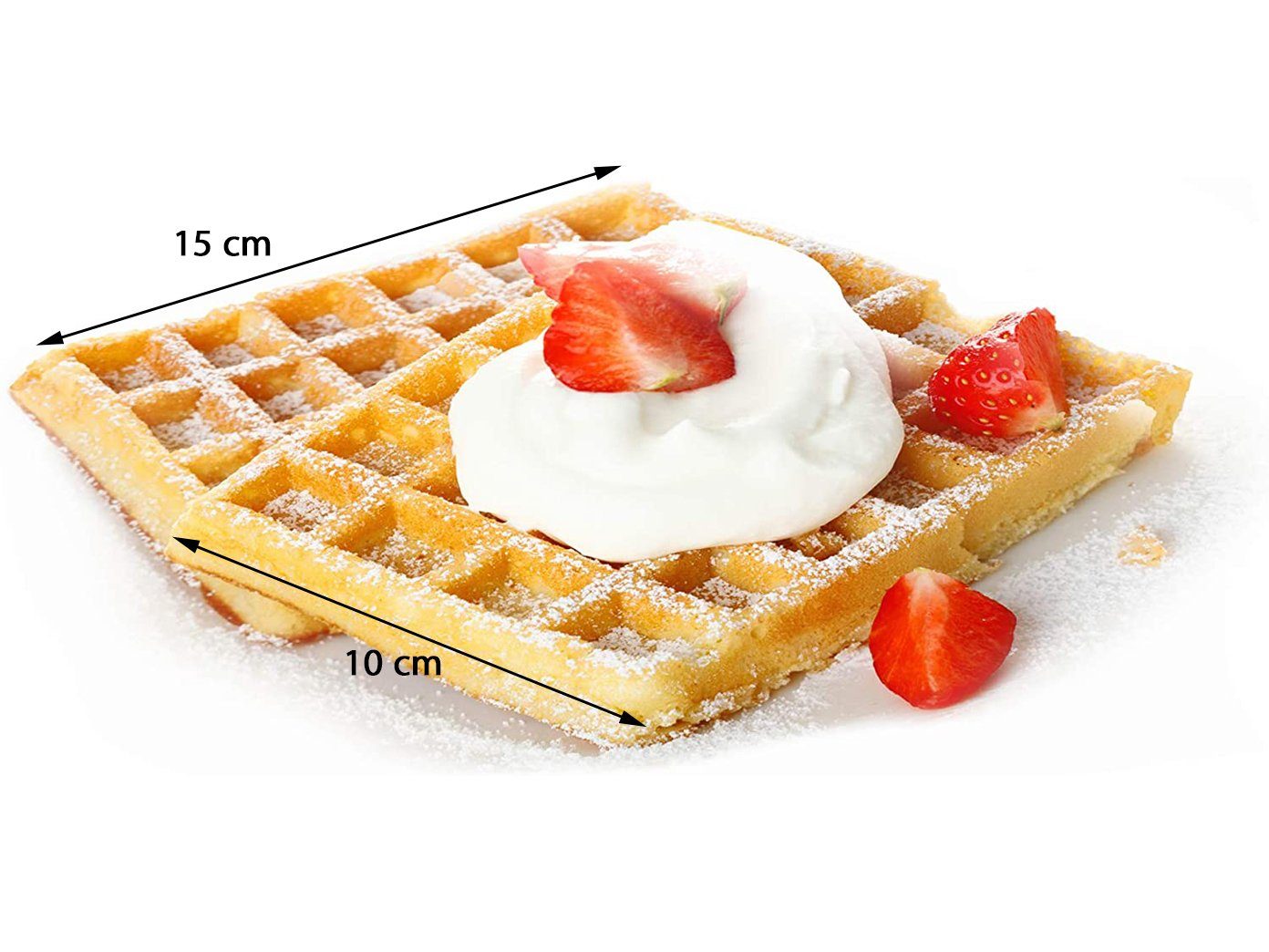 Tristar Waffeleisen, 1000 W, Belgische & gleichzeitig Wafflemaker Waffeln Brüsseler 2 dicke Doppel