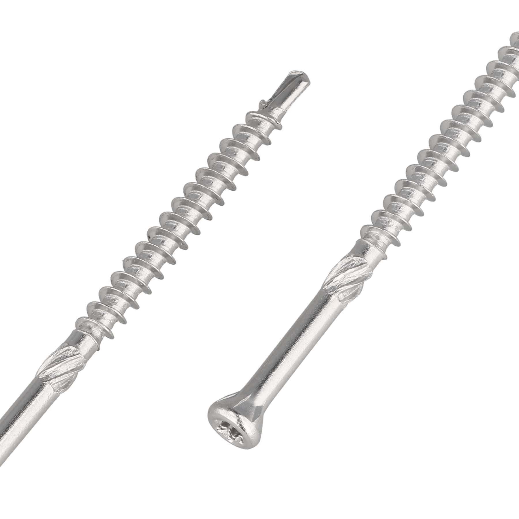 SCREWREBEL Terrassenschraube Dielenschraube Edelstahl C1 mit kleinem Senkkopf, TX Antrieb, (200 St), ETA Zulassung, dezente Verschraubung