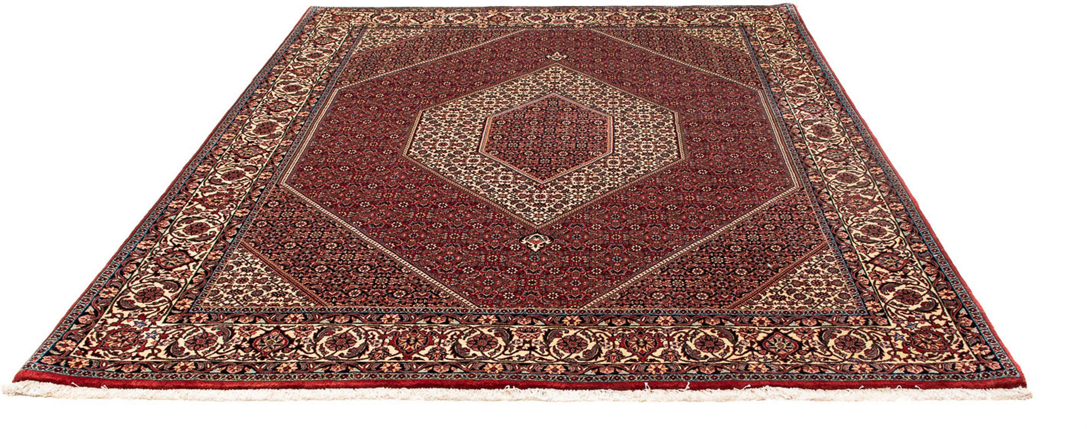 Orientteppich Perser - Bidjar - 252 x 205 cm - dunkelrot, morgenland, rechteckig, Höhe: 15 mm, Wohnzimmer, Handgeknüpft, Einzelstück mit Zertifikat
