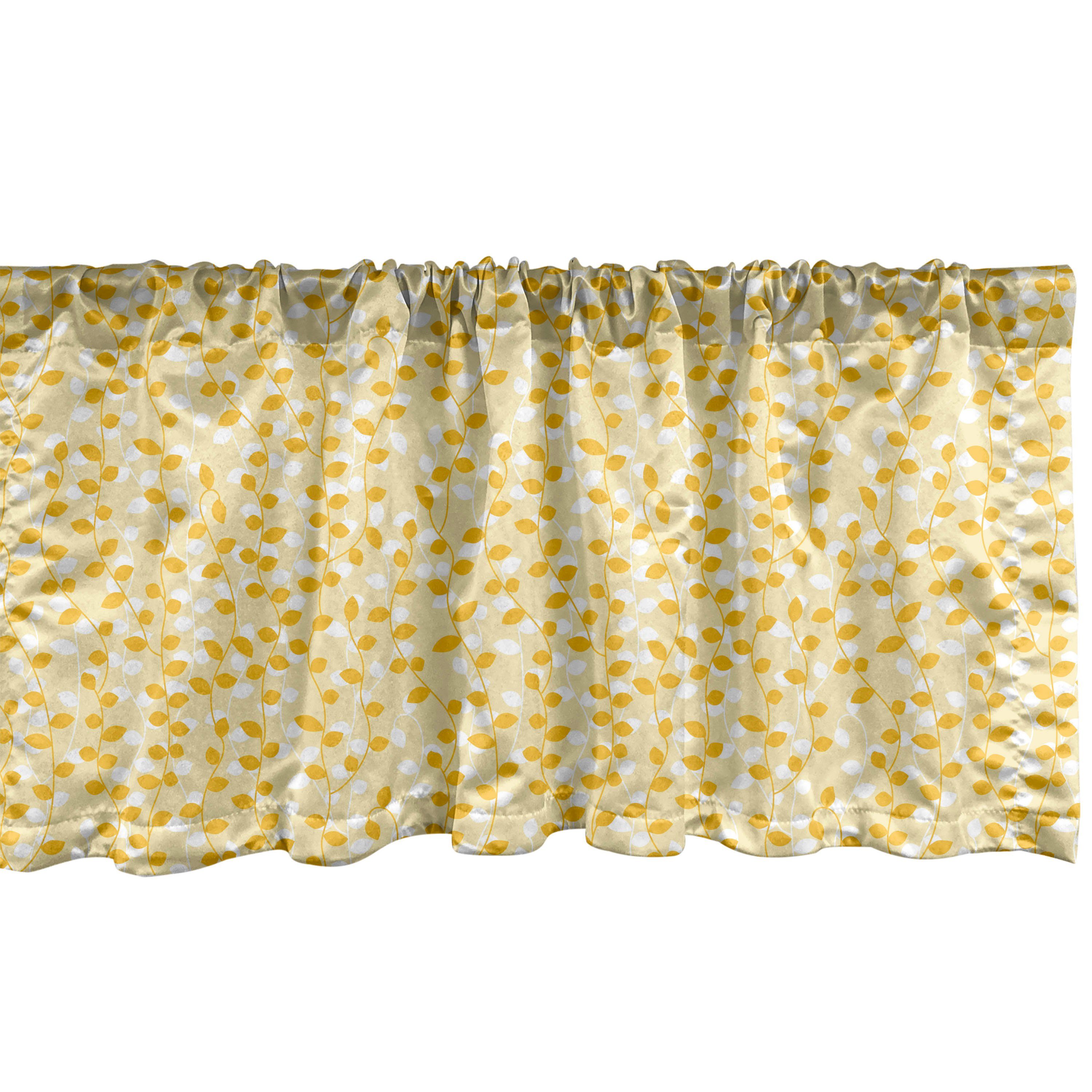 Scheibengardine Vorhang Volant für Küche Schlafzimmer Dekor mit Stangentasche, Abakuhaus, Microfaser, Orange Pastell-Herbstsaison Branchen