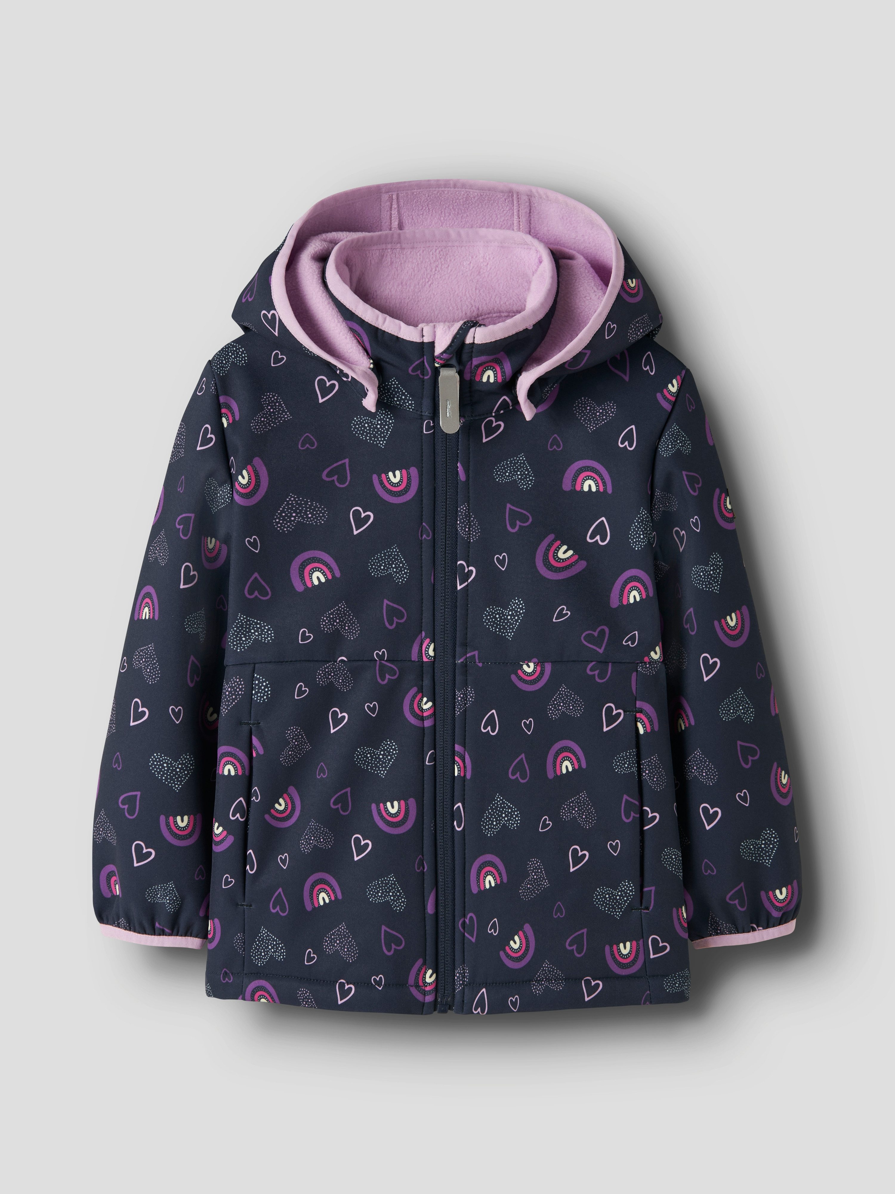Name It Softshelljacke NMFMALTA05 SOFTSHELL JACKET AOP FO1 Materialmix, wasserdicht, winddicht