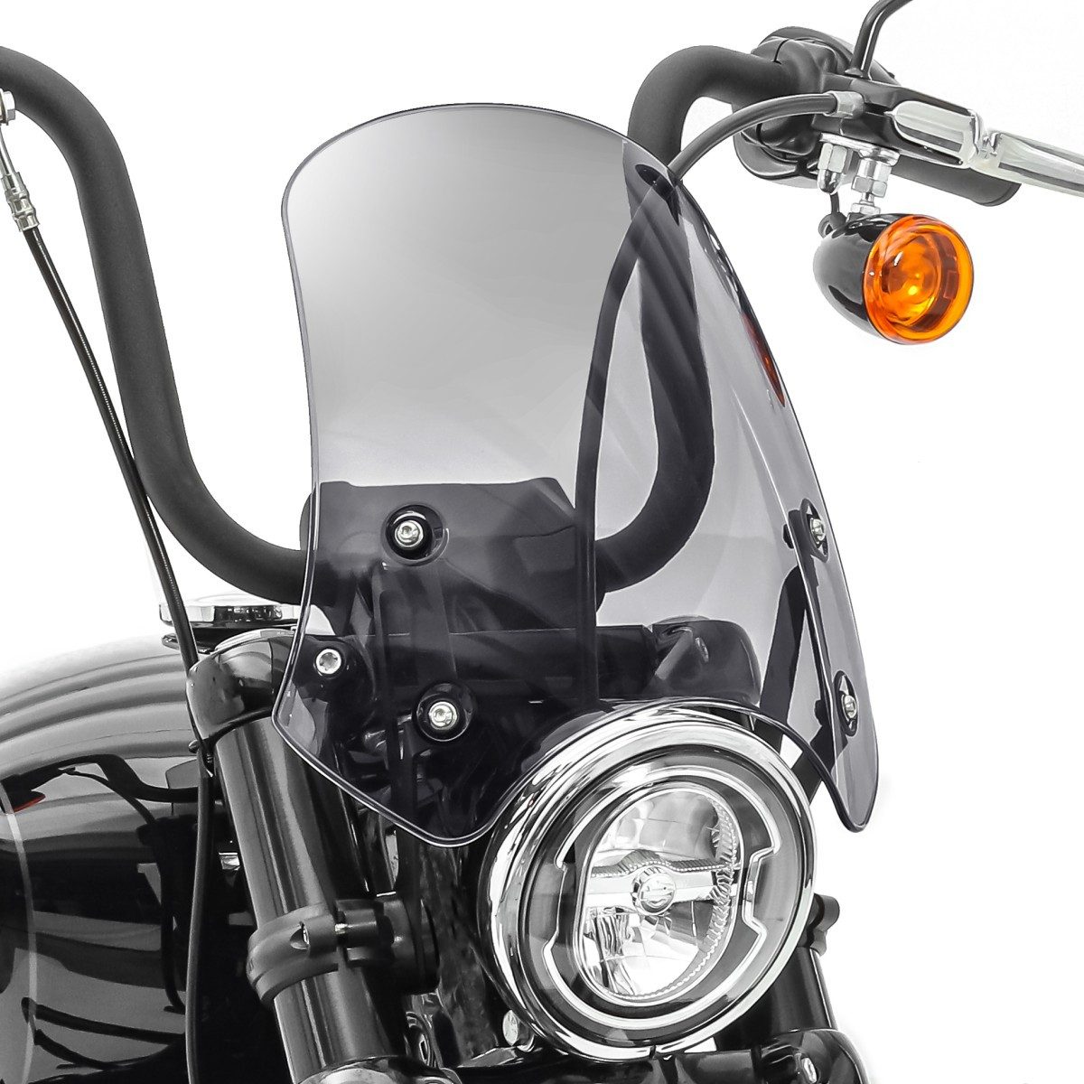 Craftride Motorradhelm-Visier Windschild / Windschutzscheibe universal für Chopper + Cruiser FB2 rau