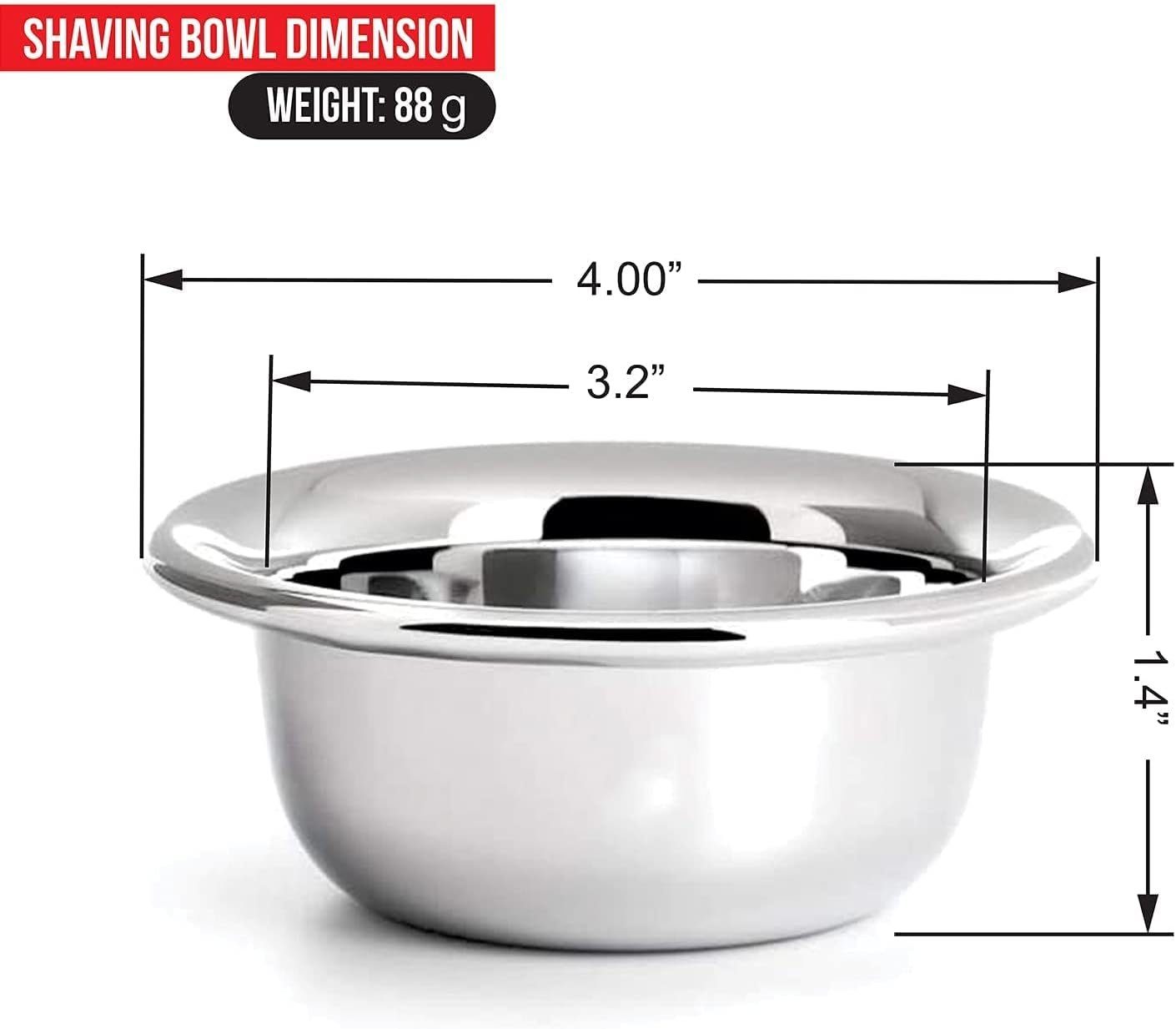 Rasierschale Edelstahl, SHAVING 1-tlg. aus Rasierschale hochwertige JAG Rasierseifenschalen,
