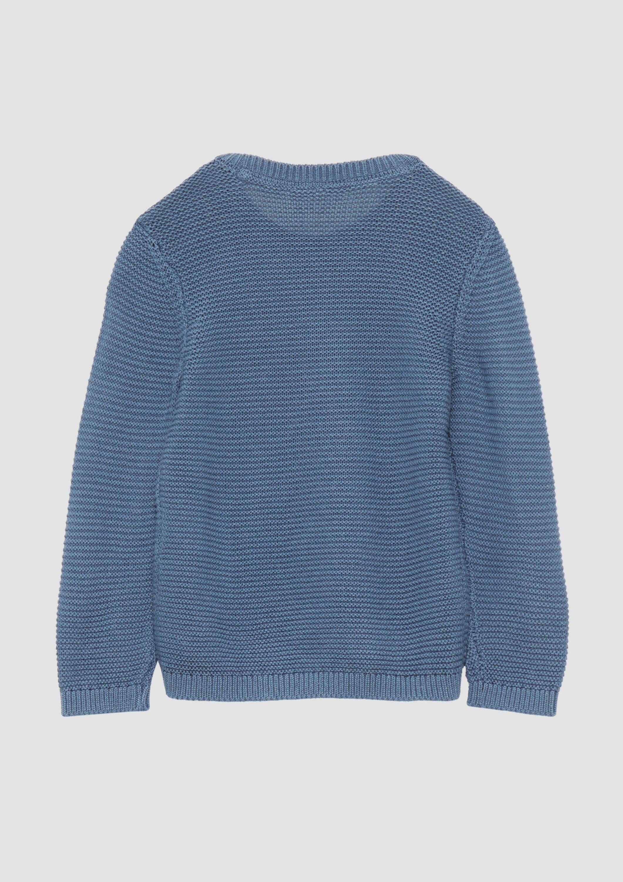 s.Oliver Longpullover Strickpullover Strickpullover mit flauschigem Hundemotiv